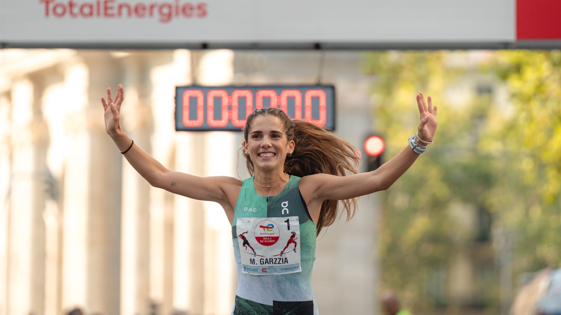 Marta García en la TotalEnergies Milla de Madrid, su última competición hasta el momento. VSM PHOTOEVENTS.