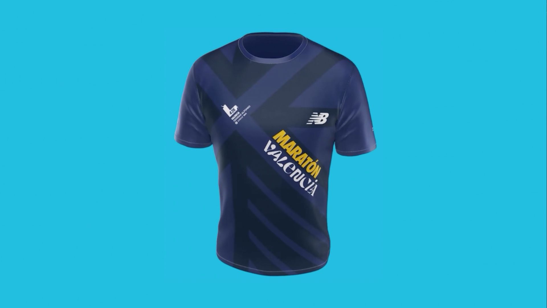 Así es la camiseta New Balance del Maratón de Valencia 2024.