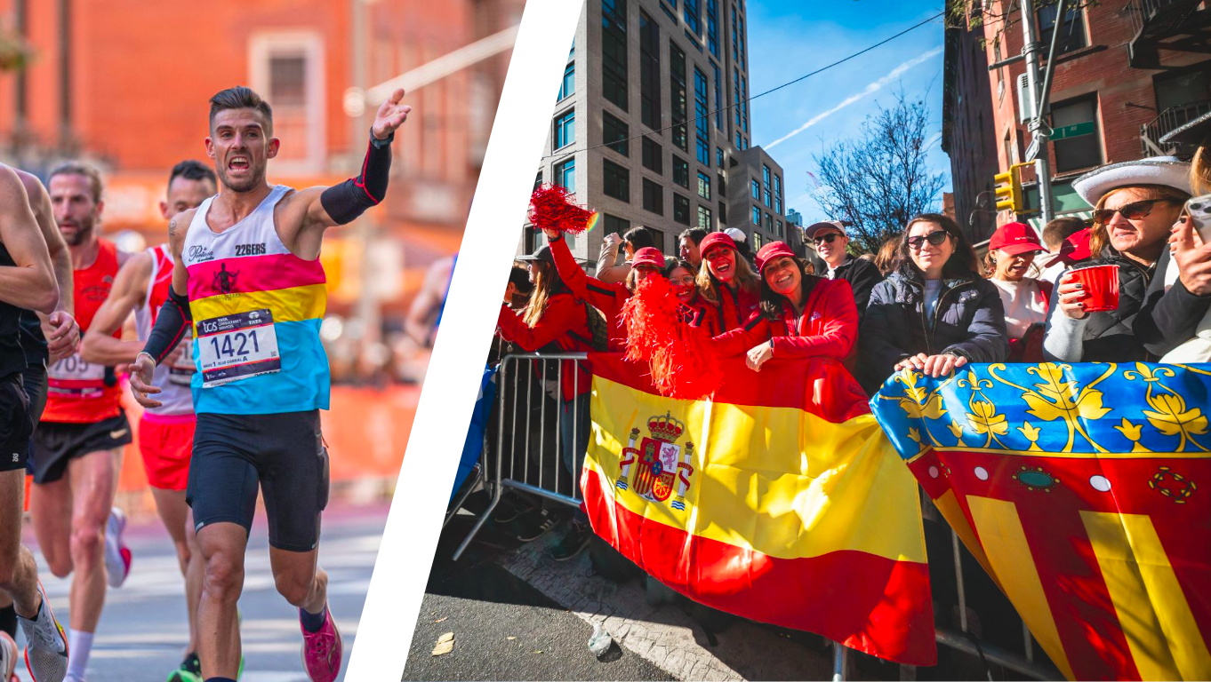 Sancho Álvarez, en la imagen de la izquierda, fue uno de los primeros españoles en llegar a meta en el Maratón de Nueva York 2024. VSM PHOTOEVENTS. Sancho Álvarez, en la imagen de la izquierda, fue uno de los primeros españoles en llegar a meta en el Maratón de Nueva York 2024. VSM PHOTOEVENTS.
