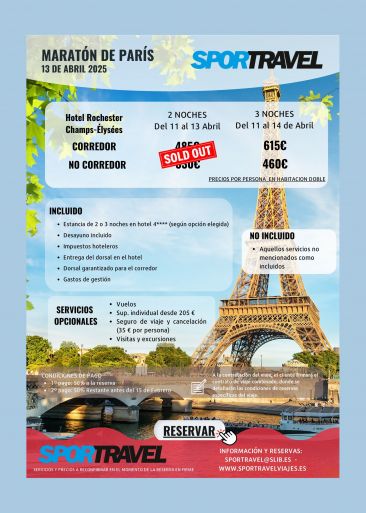 Oferta de Sportravel para el Maratón de París 2025