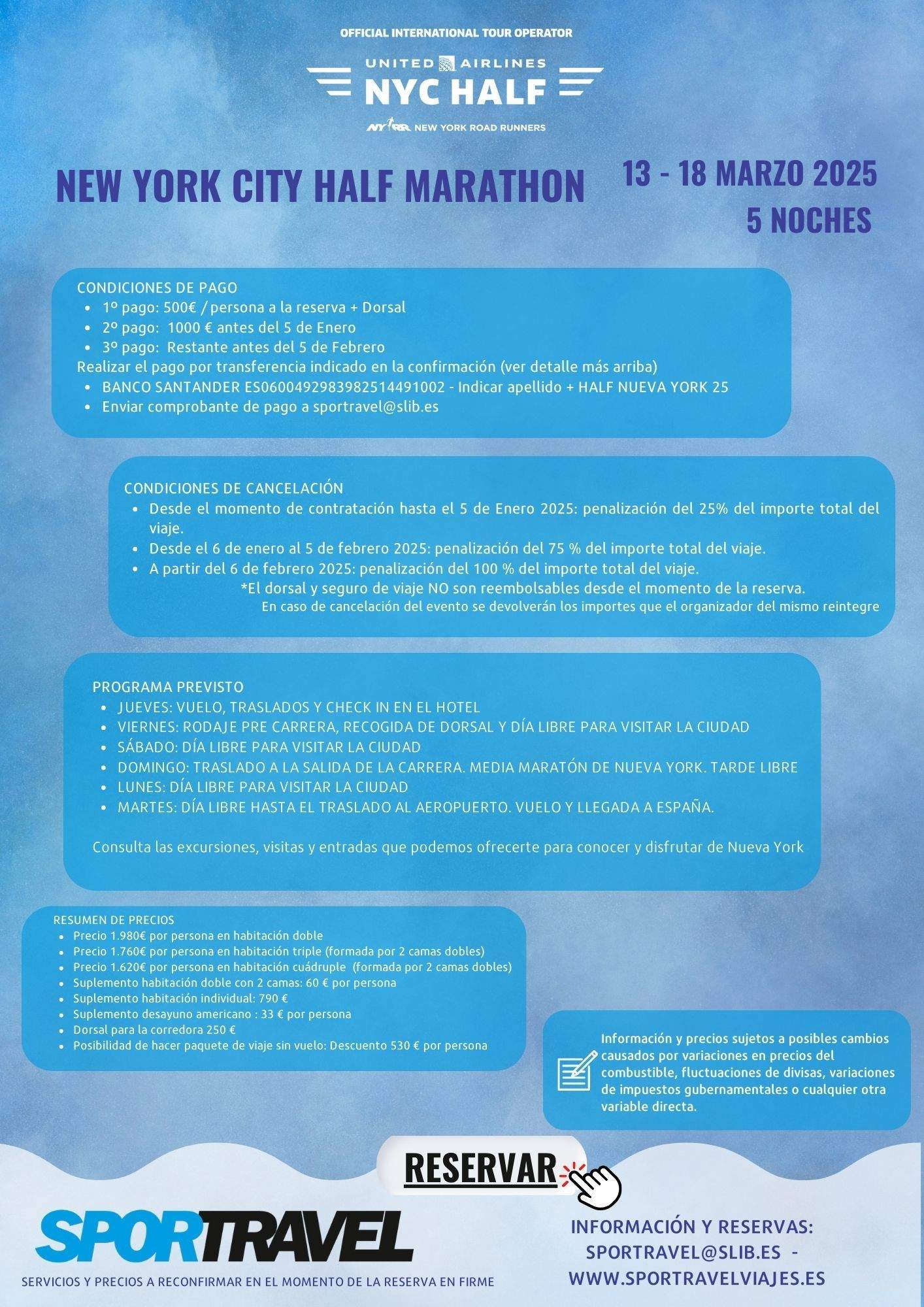 Oferta de Sportravel para el Medio Maratón de Nueva York 2025 b