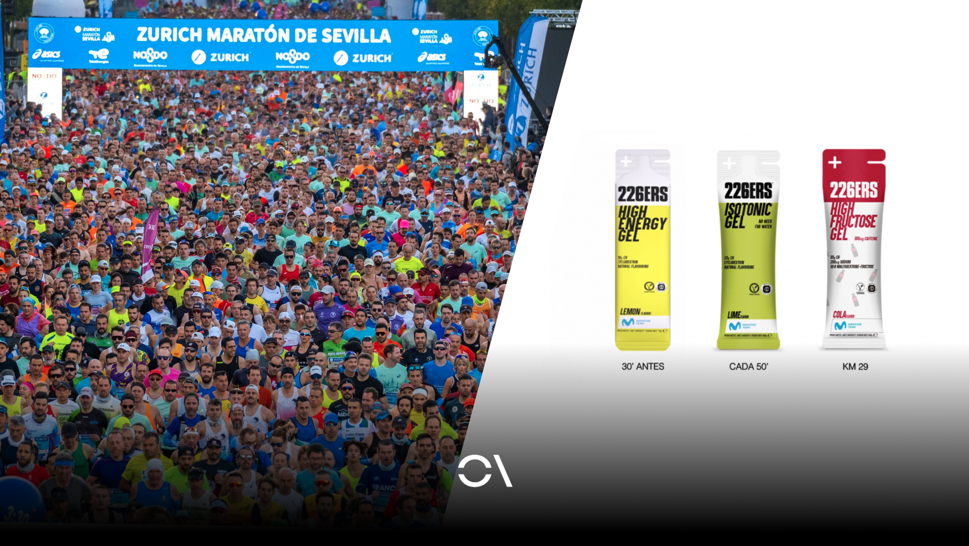 Guía de los avituallamientos del Maratón de Sevilla 2026.