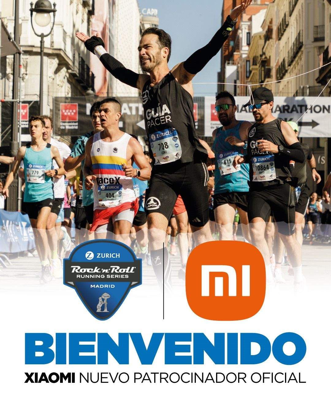 Xiaomi es el nuevo patrocinador oficial de Zurich Rock and Roll Running Series Madrid