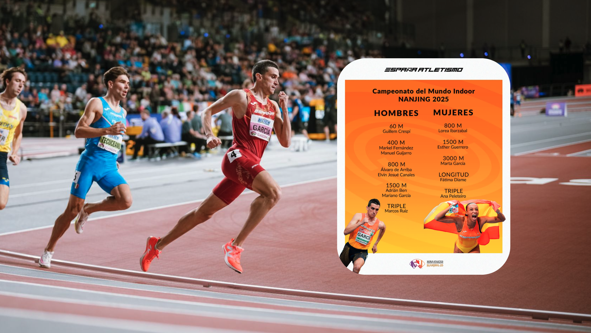 España presenta un equipo reducidísimo (13 atletas) para el Mundial de Nanjing