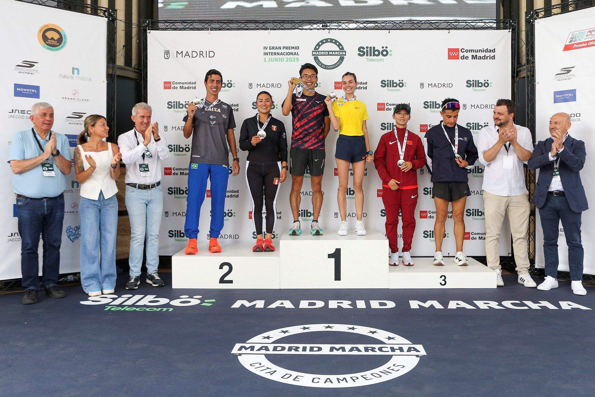 Podio completo del IV Gran Premio Internacional Madrid Madrid Silbö Telecom. SPORTMEDIA