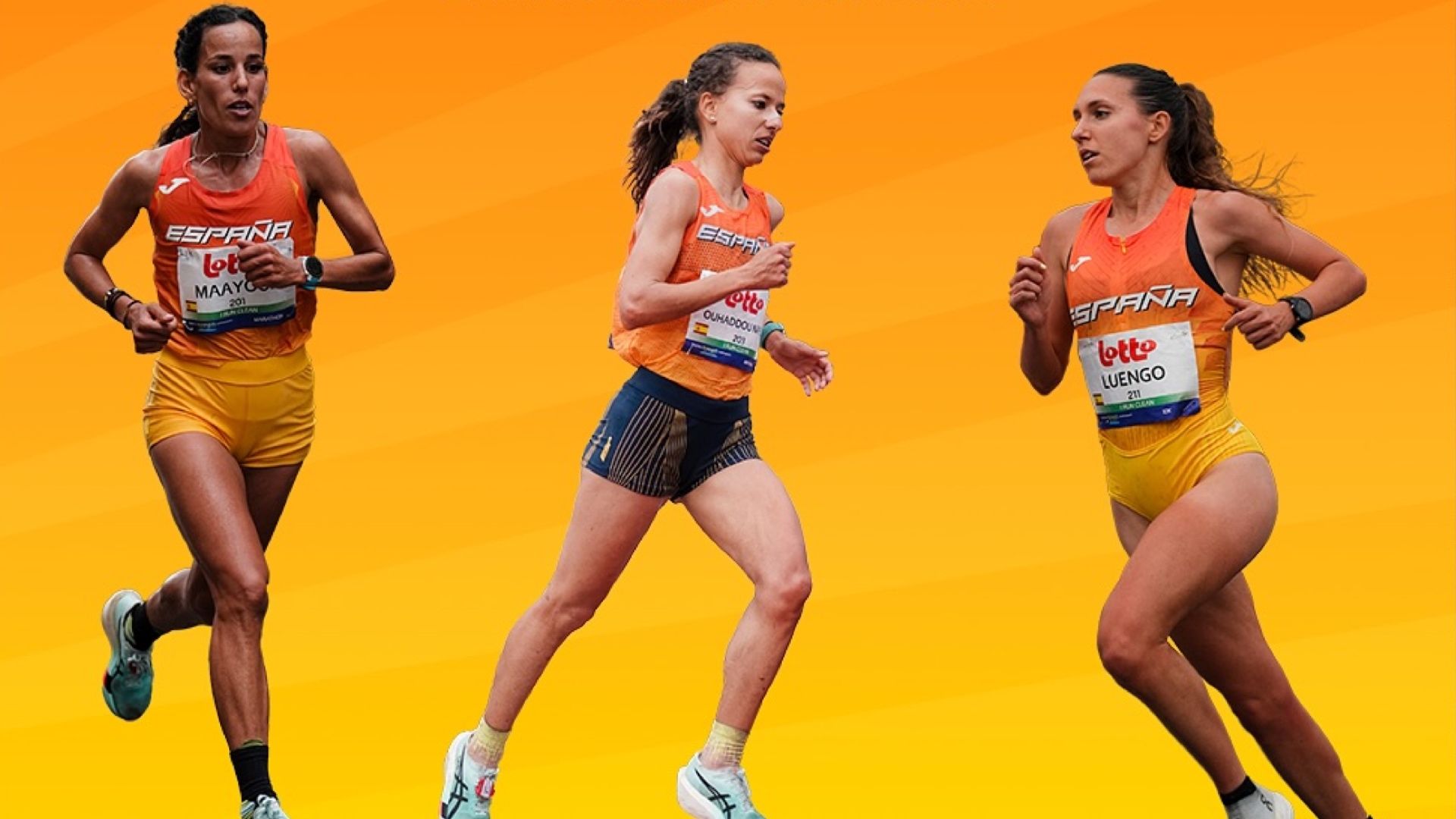 Majida Maayouf, Fátima Ouhaddou y Laura Luengo son las maratonianas españolas para Tokio. RFEA. Majida Maayouf, Fátima Ouhaddou y Laura Luengo son las maratonianas españolas para Tokio. RFEA.