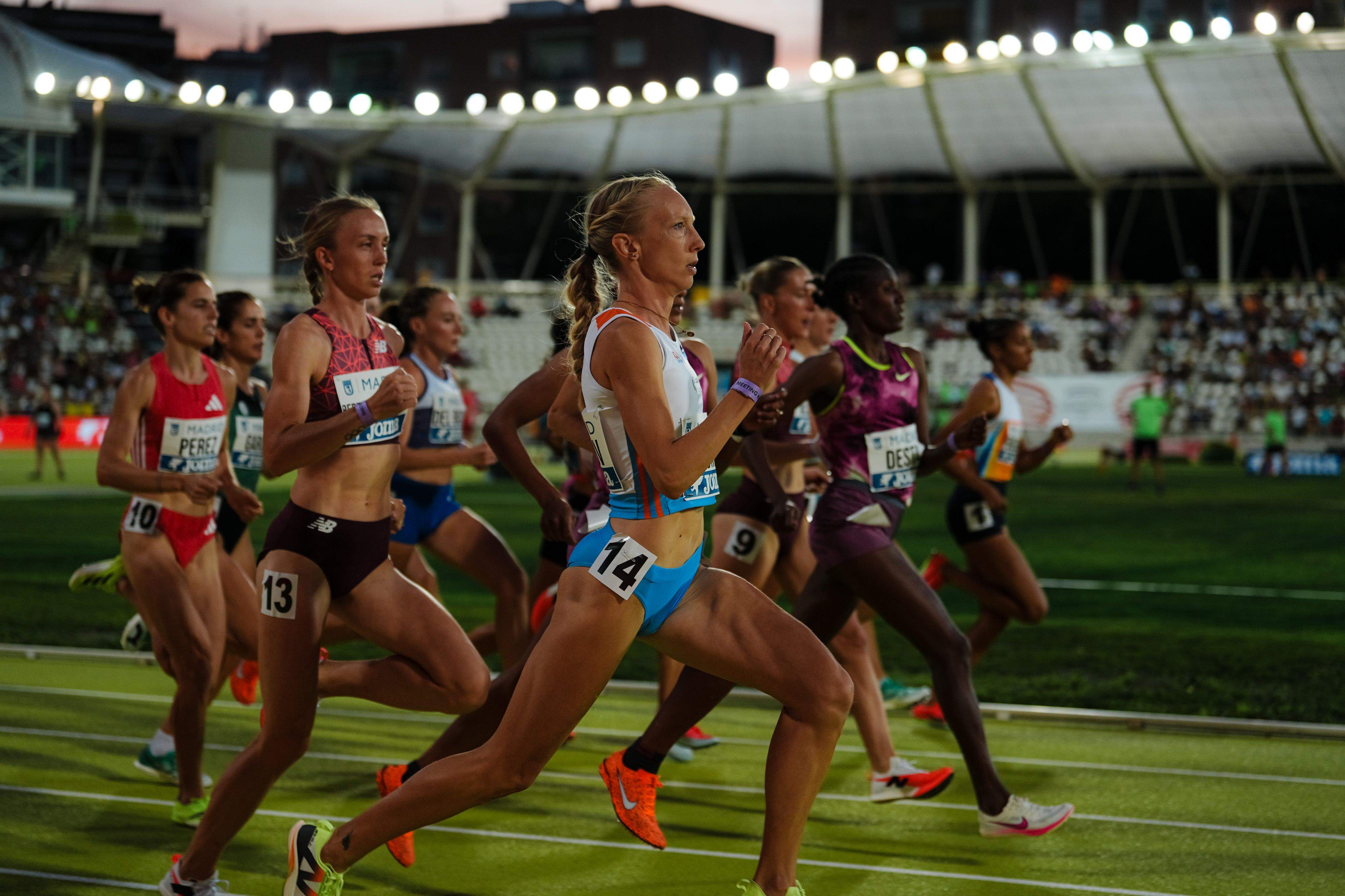 Zoya Naumov en su última carrera, cuando hizo de liebre en el Meeting de Madrid. SPORTMEDIA.