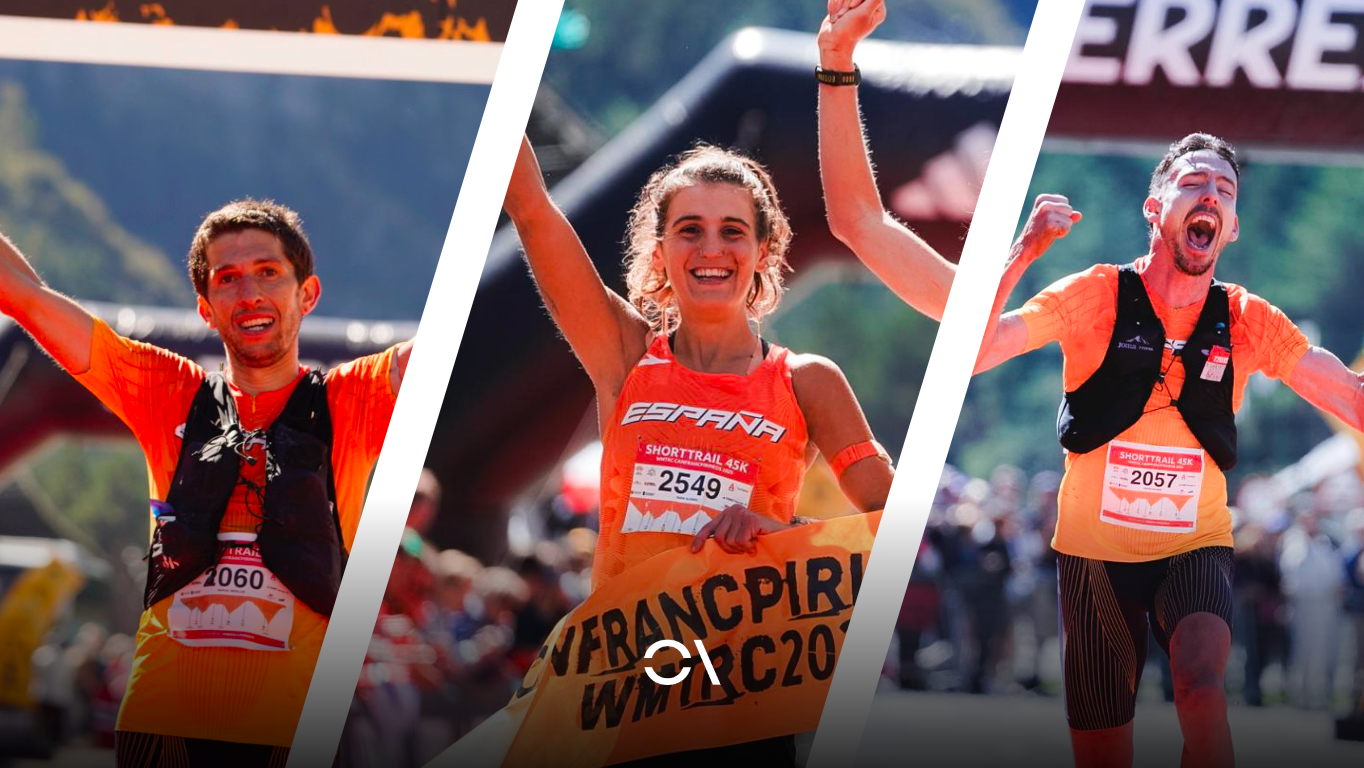 Manu Merillas, Sara Alonso y Andreu Blanes, atletas de referencia parael Europeo de trail. RFEA.