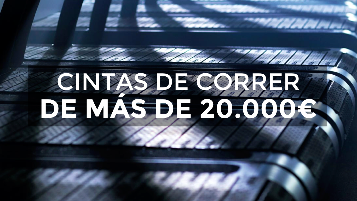 Detalle de unas cintas Woodway, una de las marcas más caras del mercado.