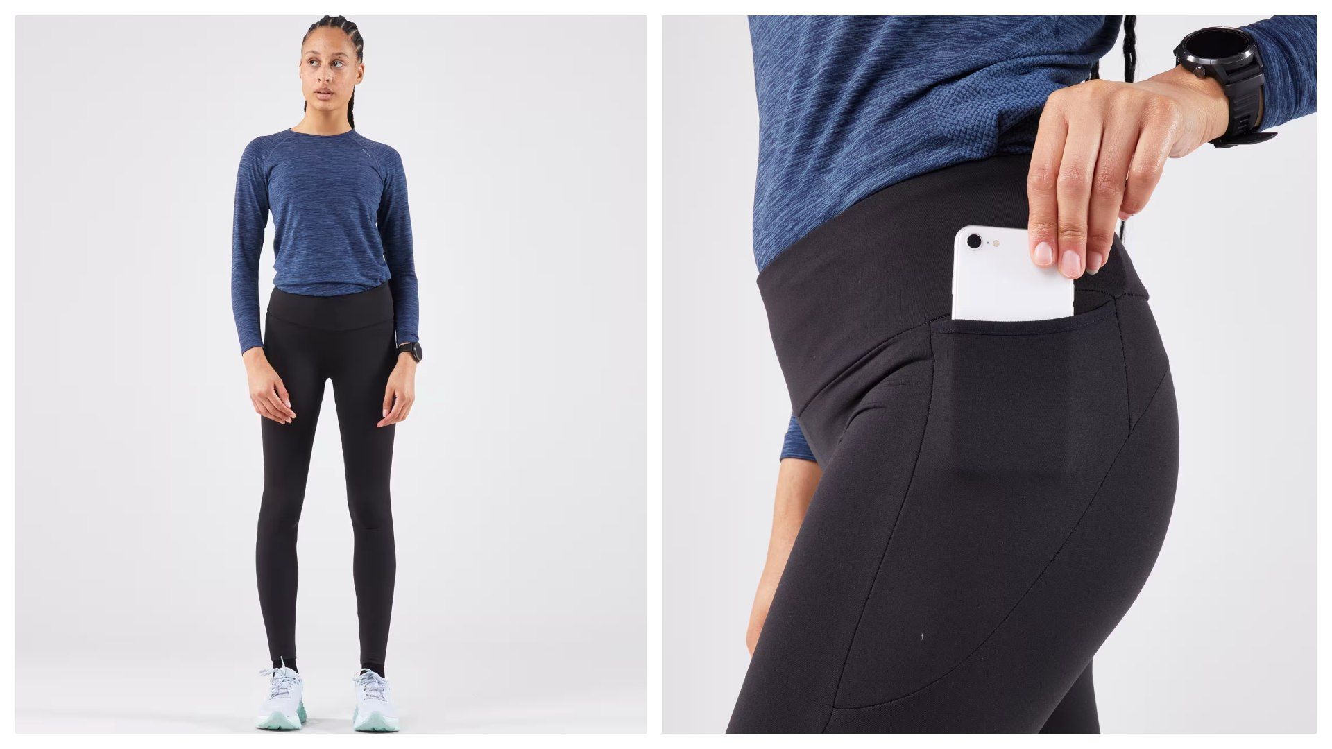 Leggings cálidos de running Kiprun RUN 500 Warm. Leggings cálidos de running Kiprun RUN 500 Warm.