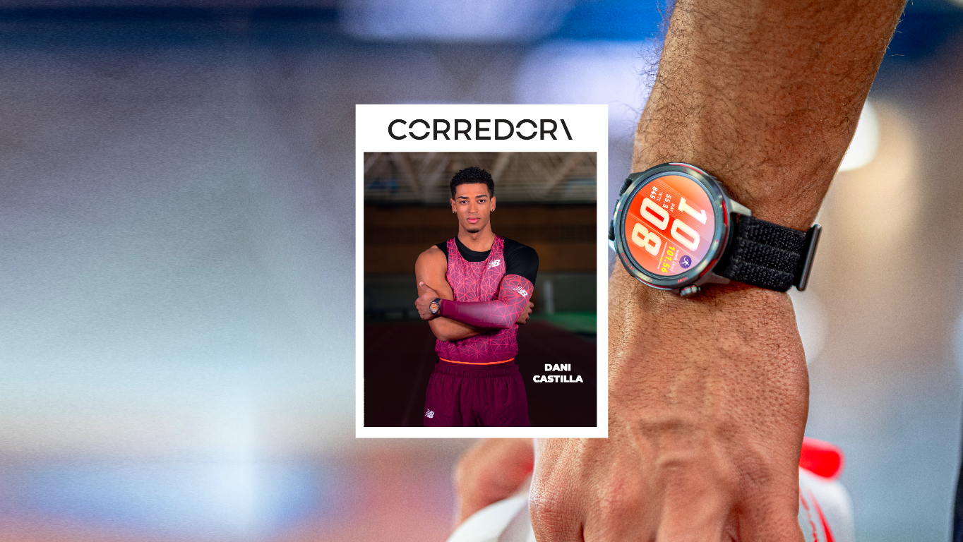 Dani Castilla y su HUAWEI WATCH GT Runner 2, portada de la revista Corredor Dani Castilla y su HUAWEI WATCH GT Runner 2, portada de la revista Corredor