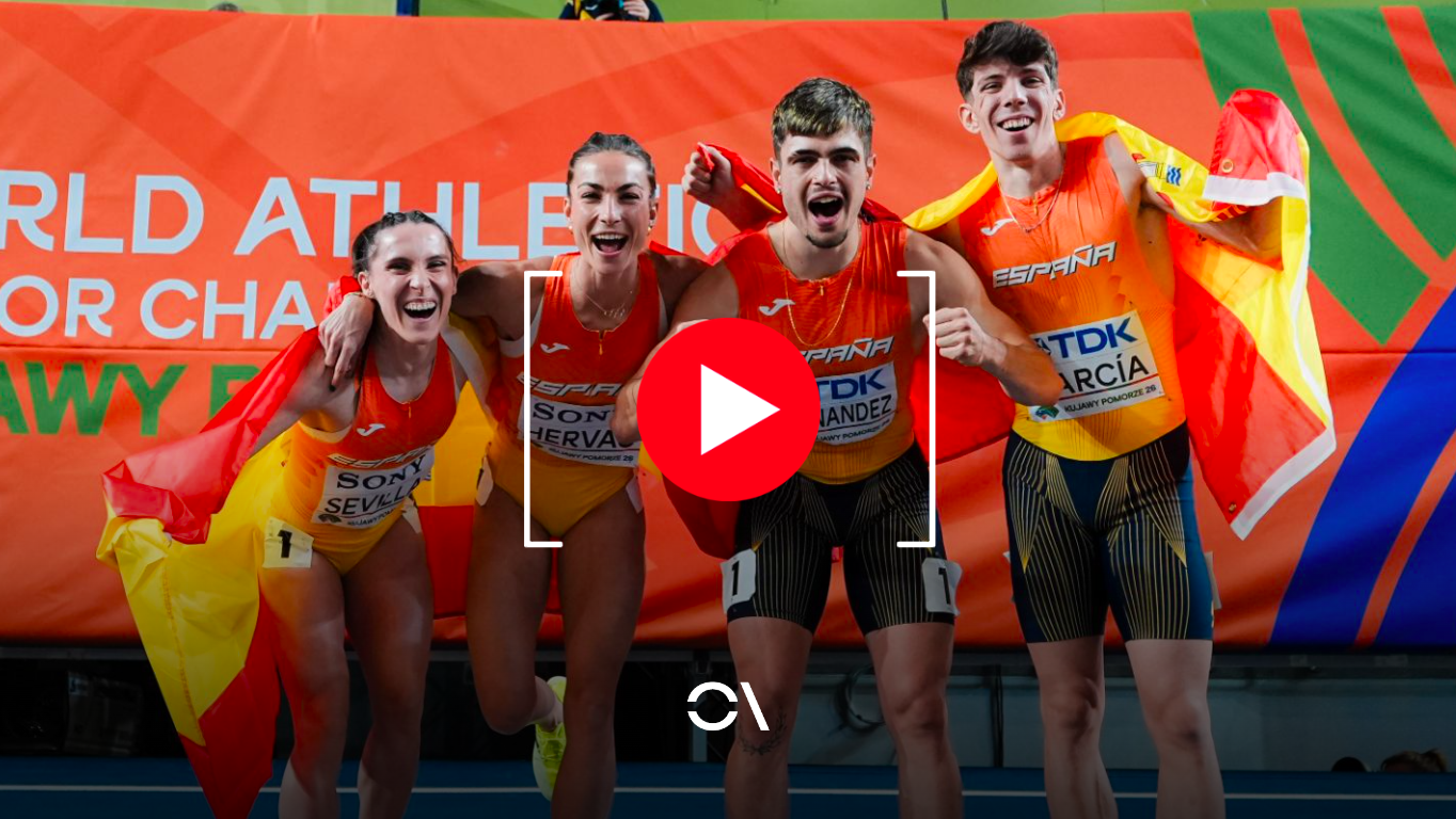 Espectacular medalla de plata para España en el Campeonato del Mundo en pista cubierta. SPORTMEDIA..