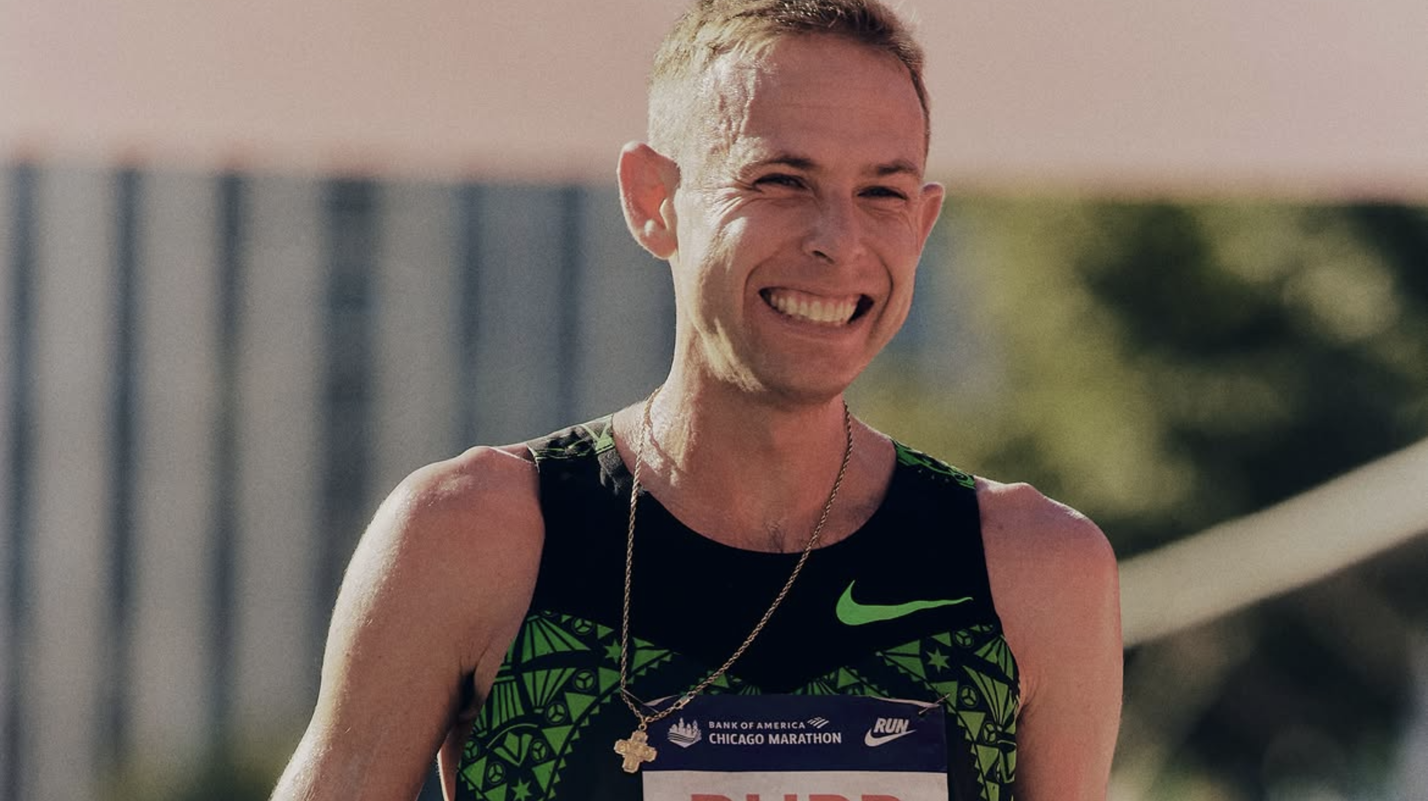 Galen Rupp tras el Maratón de Chicago 2026. NIKE.