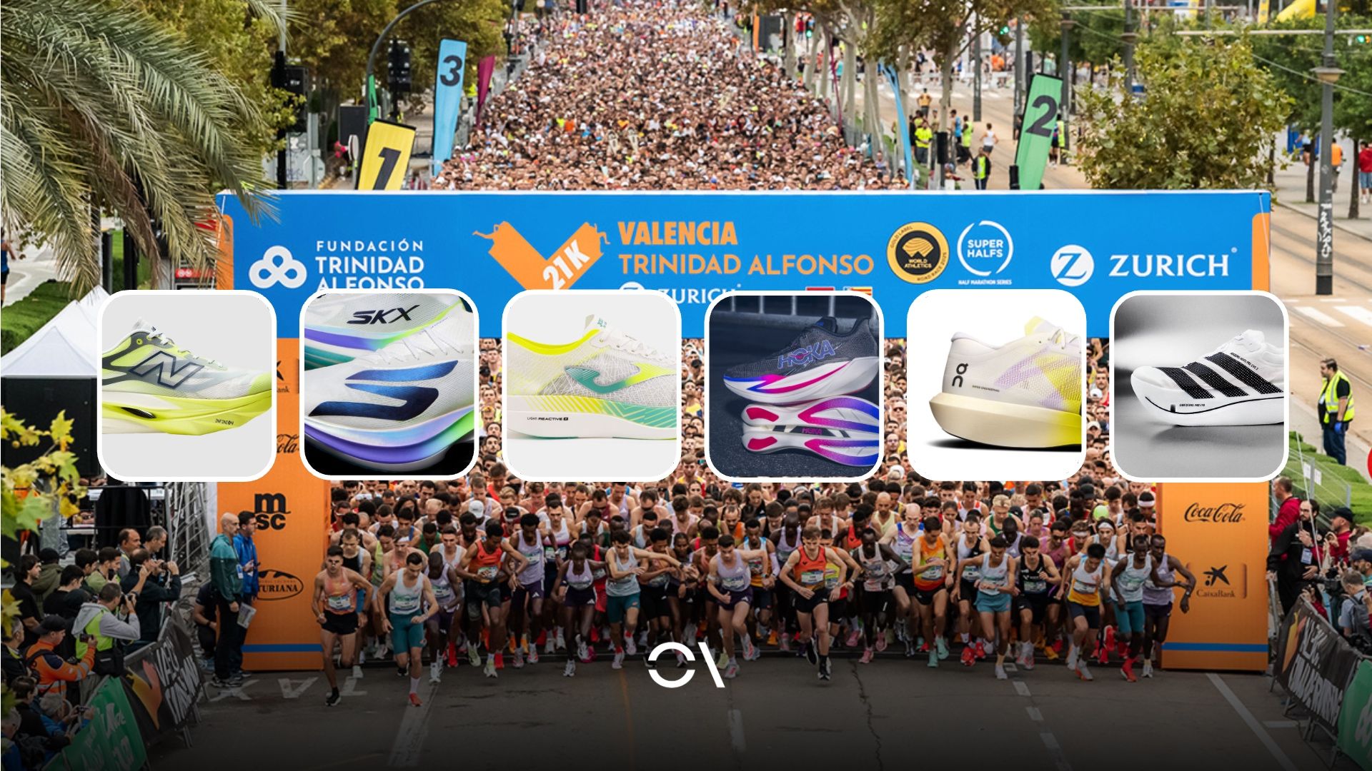 Las zapatillas con las que van a correr los mejores españoles en el Medio Maratón de Valencia 2026.