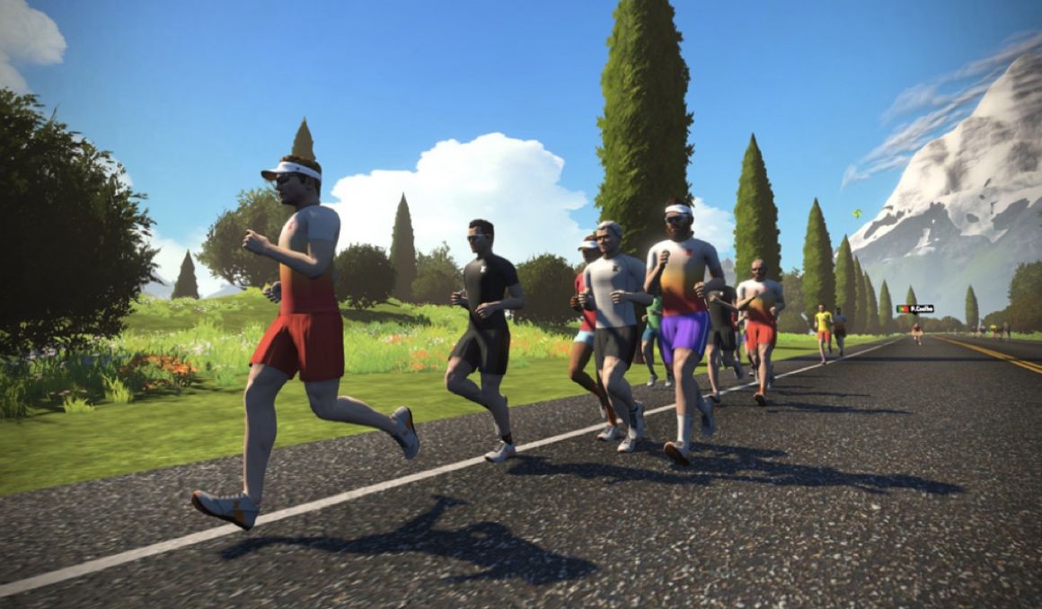 Una imagen de la plataforma Zwift, en la que se organizan competiciones virtuales.