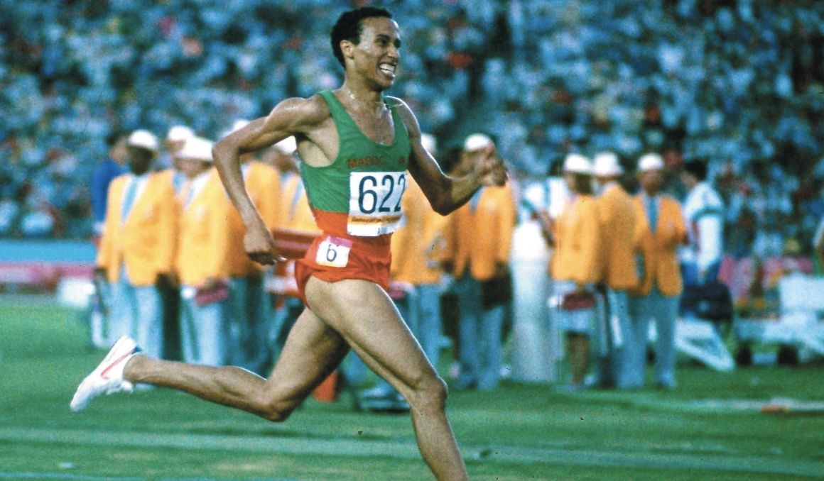 El atleta Said Aouita en los Juegos Olímpicos de Los Ángeles. Foto: IAAF.