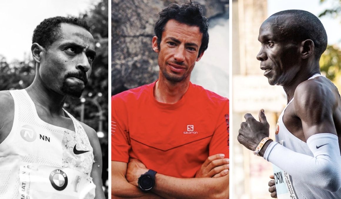 Kenenisa Bekele, Kilian Jornet y Eliud Kipchoge. ¿Juntos en Valencia? | Fotos: Salomon y NN Running Team. Kenenisa Bekele, Kilian Jornet y Eliud Kipchoge. ¿Juntos en Valencia? | Fotos: Salomon y NN Running Team.
