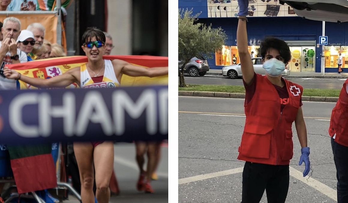 La campeona de Europa María Pérez inicia su labor como voluntaria de Cruz Roja