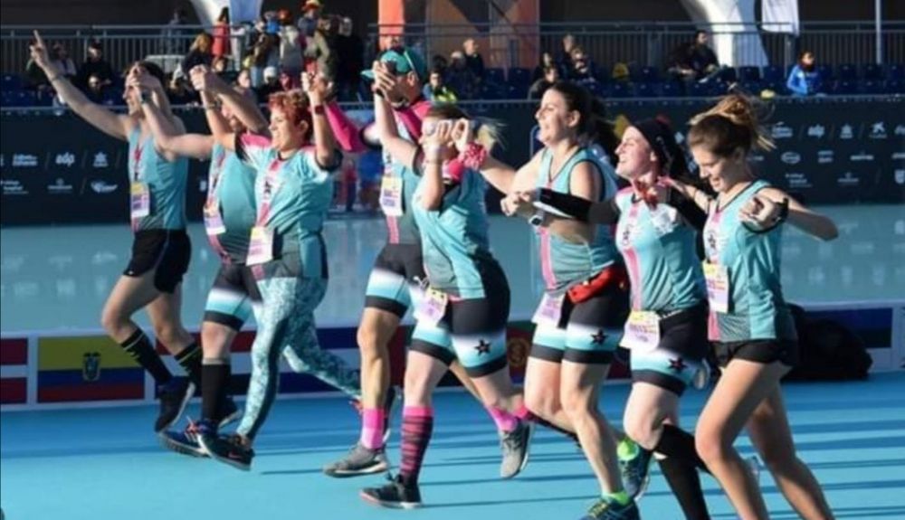 Entrada en meta 10k Valencia'18, somos un equipo