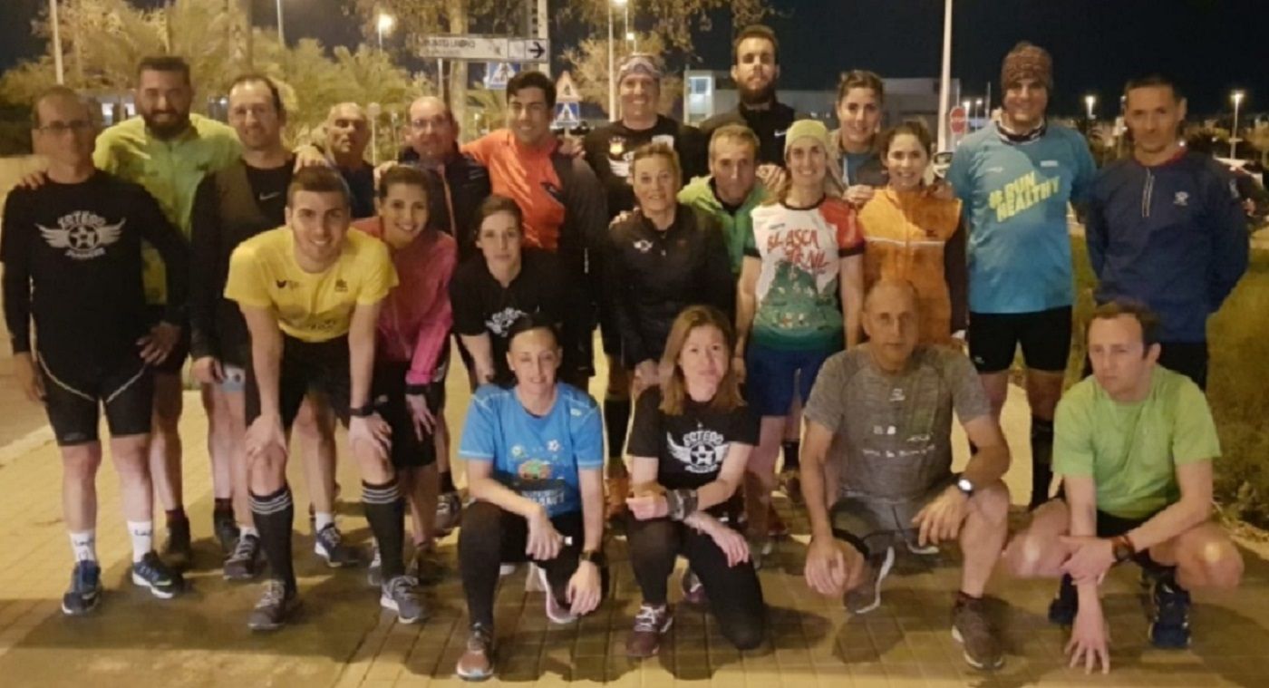 Parte del equipo en un día de entreno