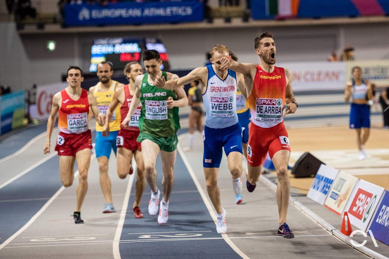 Una imagen de Álvaro de Arriba en el último Campeonato de Europa en Pista Cubierta. Foto: Sportmedia.