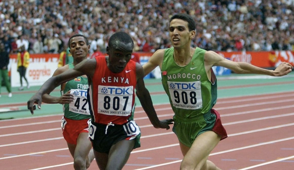 Eliud Kipchoge y Hicham El Guerrouj en la final de París 2003 | IAAF Eliud Kipchoge y Hicham El Guerrouj en la final de París 2003 | IAAF