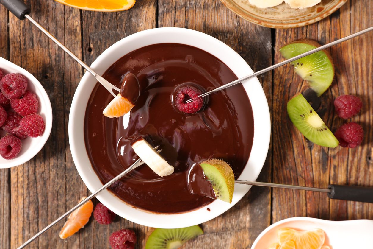 Fondue de chocolate sin azúcar Fondue de chocolate sin azúcar