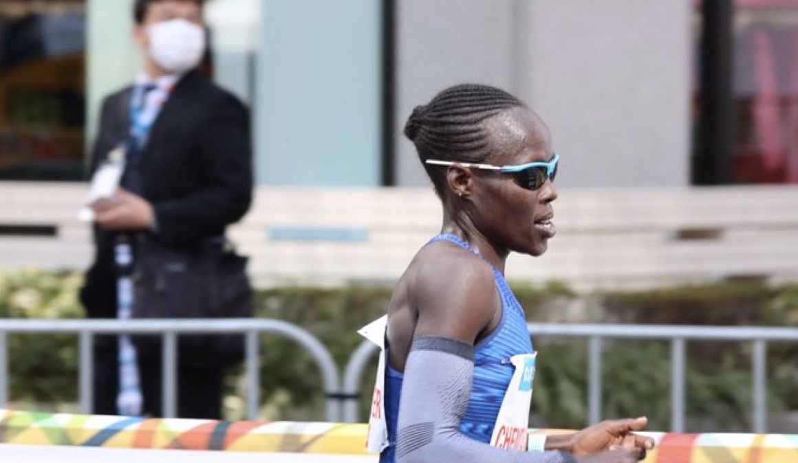 Lonah Salpeter durante el Maratón de Tokio 2020, prueba en la que se hizo con la victoria | TOKIO MARATHON