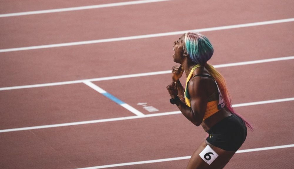 Fraser-Pryce en el Campeonato del Mundo de Doha. Foto: Sportmedia.