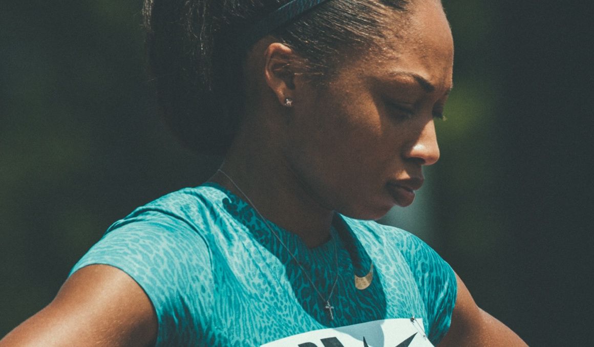 La atleta estadounidense Allyson Felix. Foto: Nike.