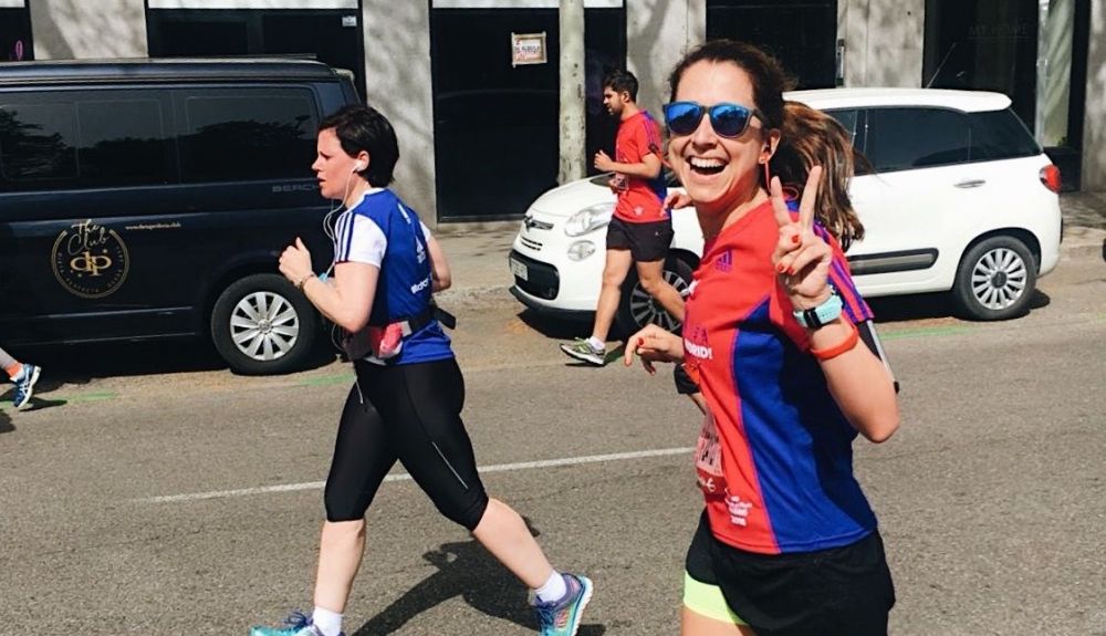 Paula en su primera media maratón