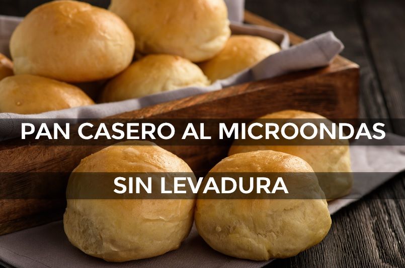 Pan casero al microondas sin levadura