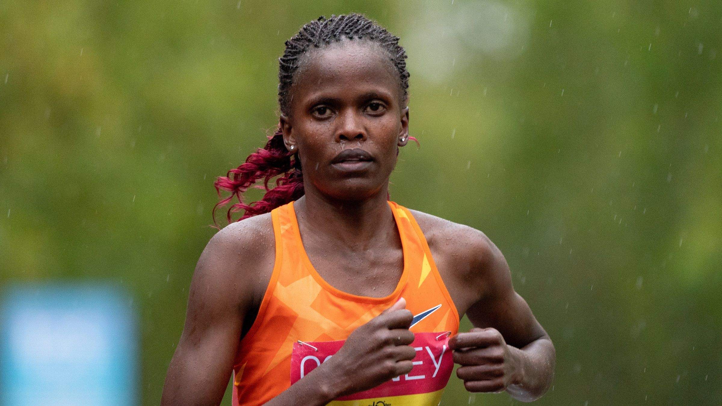 La keniana Brigid Kosgei en el Maratón de Londres 2020. Foto: London Marathon.