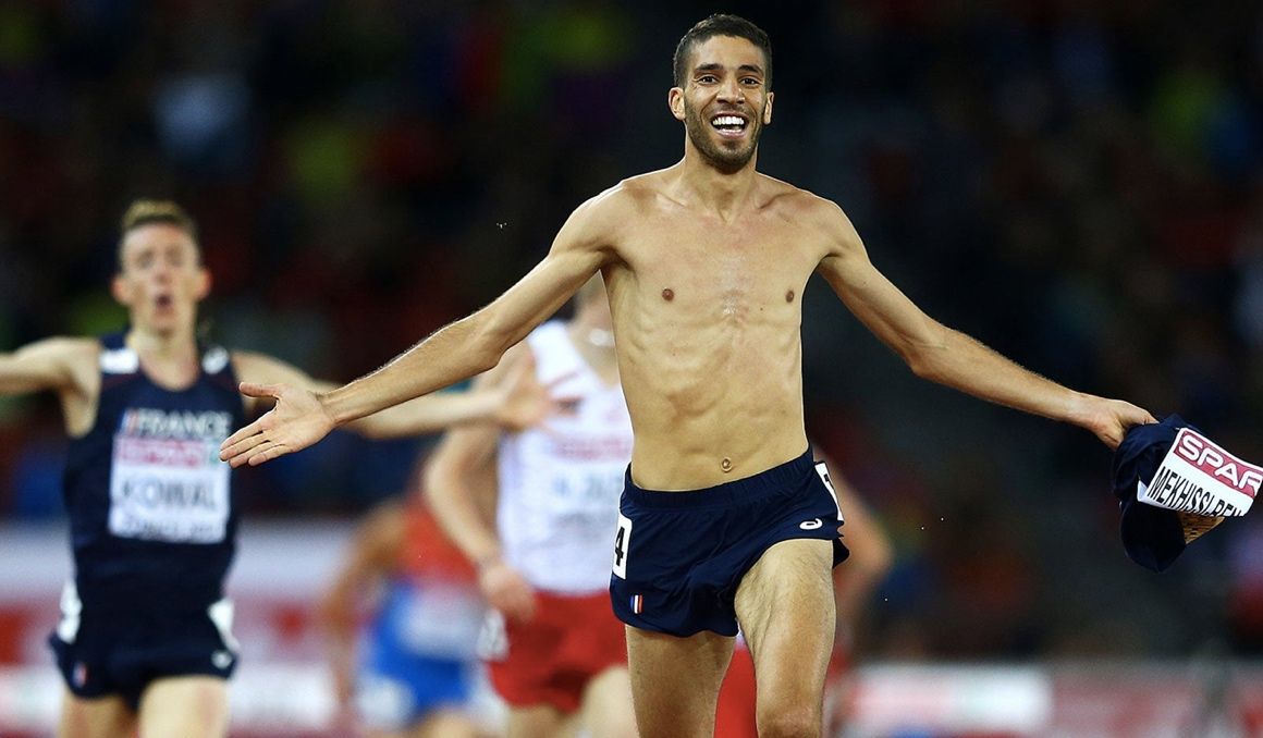 El atleta francés Mahiedine Mekhissi en el Europeo de Zurich 2014. Foto: EA