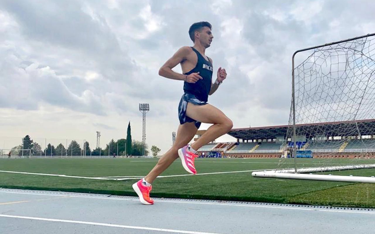 Yago Rojo en uno de sus entrenamientos