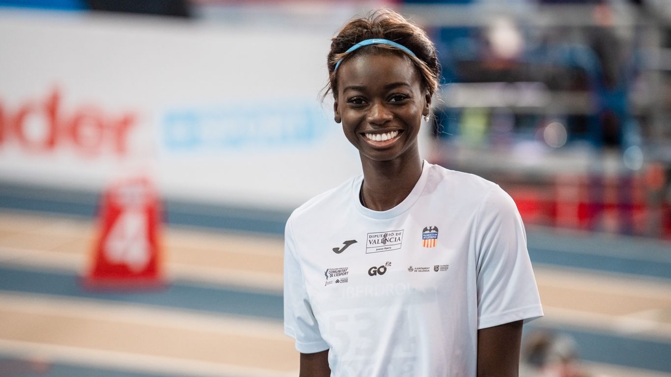 La atleta Fátima Diame será una de las atletas presentes en el Palau Luis Puig. SPORTMEDIA. La atleta Fátima Diame será una de las atletas presentes en el Palau Luis Puig. SPORTMEDIA.