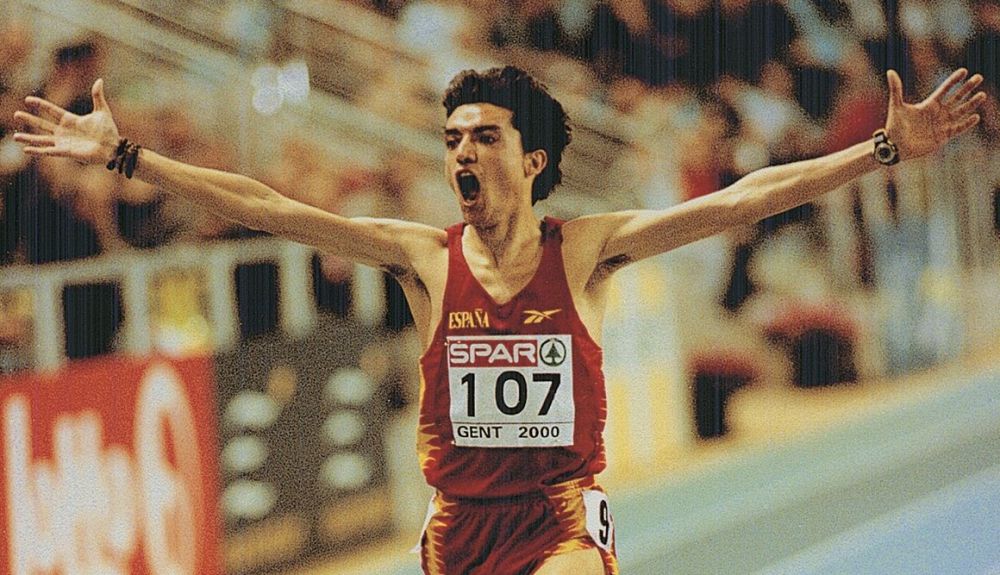 José Antonio Redolat en el Campeonato de Europa en pista cubierta de Gante 2000. Foto  RFEA.