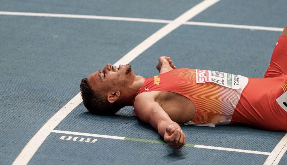 Abderramán El Khayami después en el Campeonato de Europa en pista cubierta. Foto Sportmedia