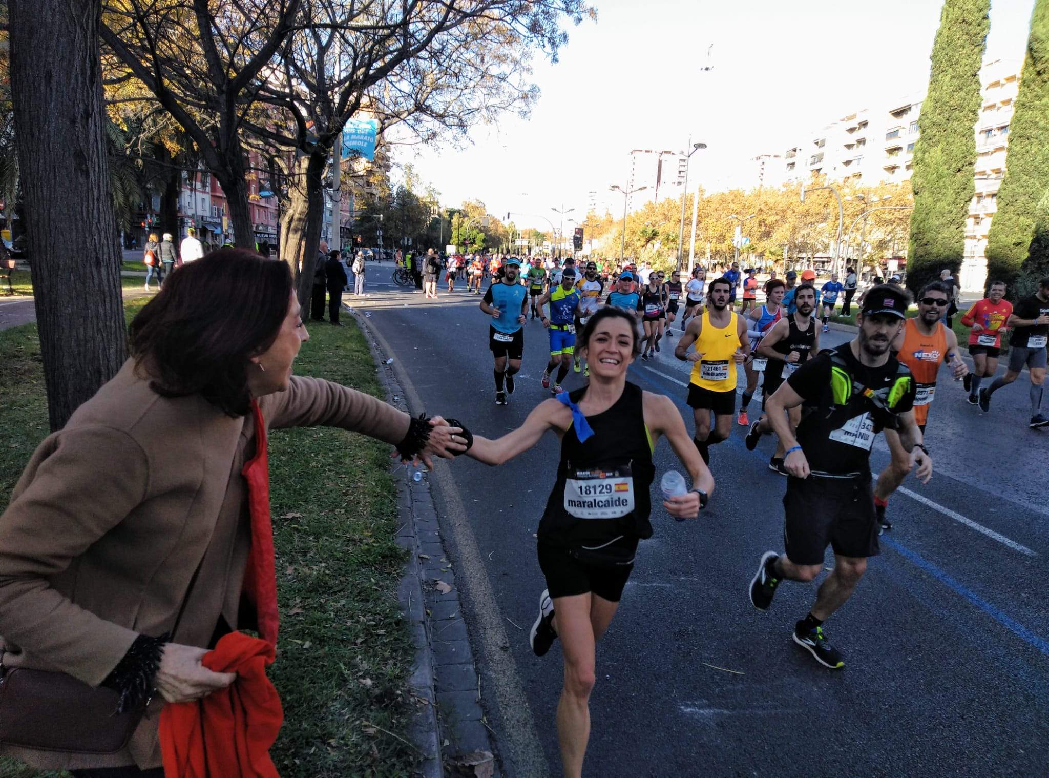Con los ánimos de mis padres en Valencia'2019