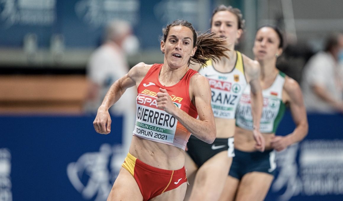 Esther Guerrero en el Campeonato de Europa de Toruń en pista cubierta. Foto: Sportmedia.