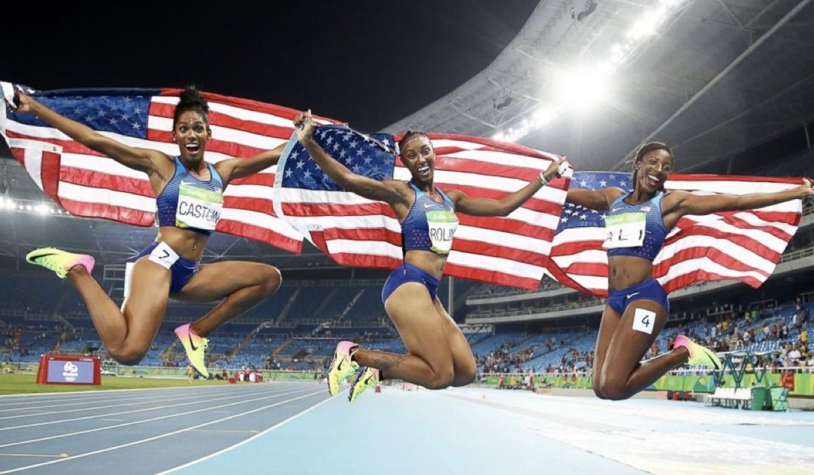 Una imagen del último triplete olímpico, el de los 100 metros vallas femenino en Río de Janeiro 2016.