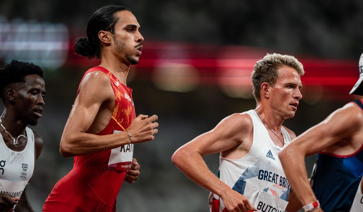 Mo Katir durante las semifinales de los 5.000 metros en Tokio 2020. SPORTMEDIA.