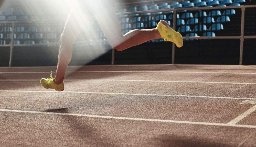 Las zancadas de Marta Pérez en el Polideportivo Municipal de Gallur, Madrid. JAIME DE DIEGO.