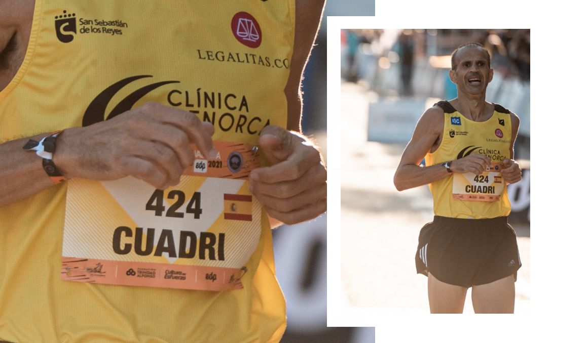 Una imagen de Juan Antonio Cuadrillero cruzando la línea de meta del Medio Maratón de Valencia Trinidad Alfonso EDP. Una imagen de Juan Antonio Cuadrillero cruzando la línea de meta del Medio Maratón de Valencia Trinidad Alfonso EDP.