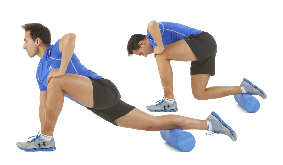 Estirar la cadera con abdominales y activación del core Estirar la cadera con abdominales y activación del core