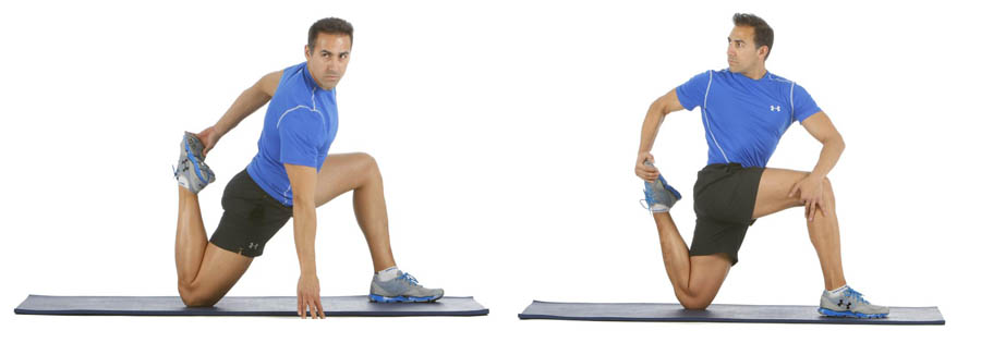 Estirar la cadera con abdominales y activación del core Estirar la cadera con abdominales y activación del core