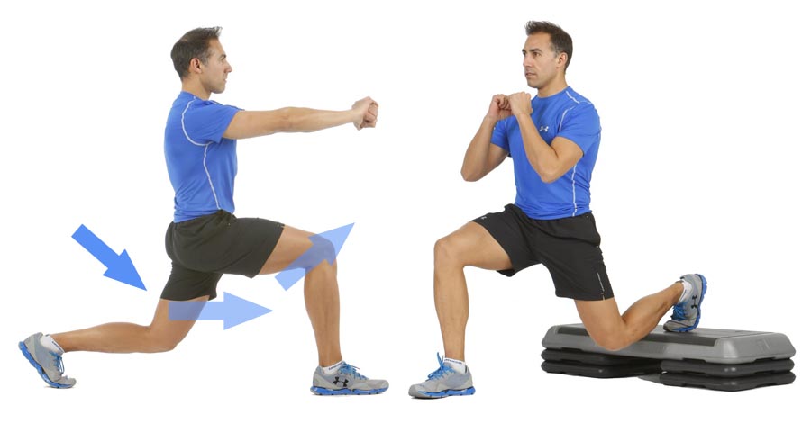 Estirar la cadera con abdominales y activación del core Estirar la cadera con abdominales y activación del core