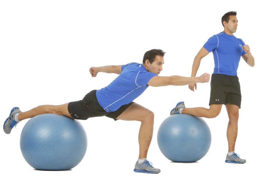 Estirar la cadera con abdominales y activación del core Estirar la cadera con abdominales y activación del core