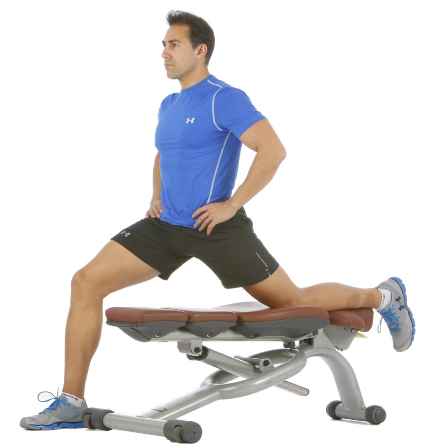 Estirar la cadera con abdominales y activación del core Estirar la cadera con abdominales y activación del core