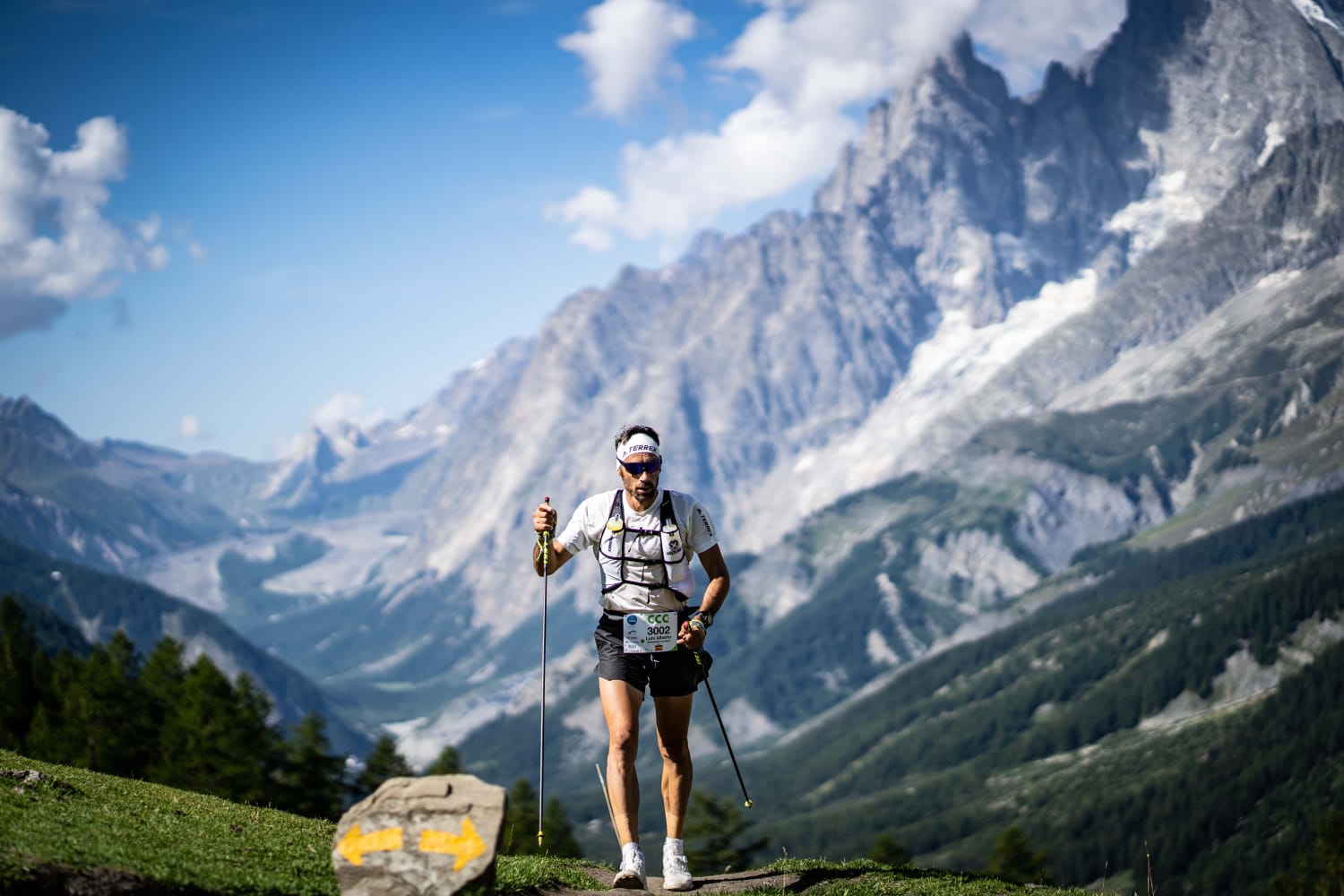 Luis Alberto Hernando en el estreno de la Foncea Trail. Fotografía Luis Alberto UTMB® 2019 ©José Miguel Muñoz Egea